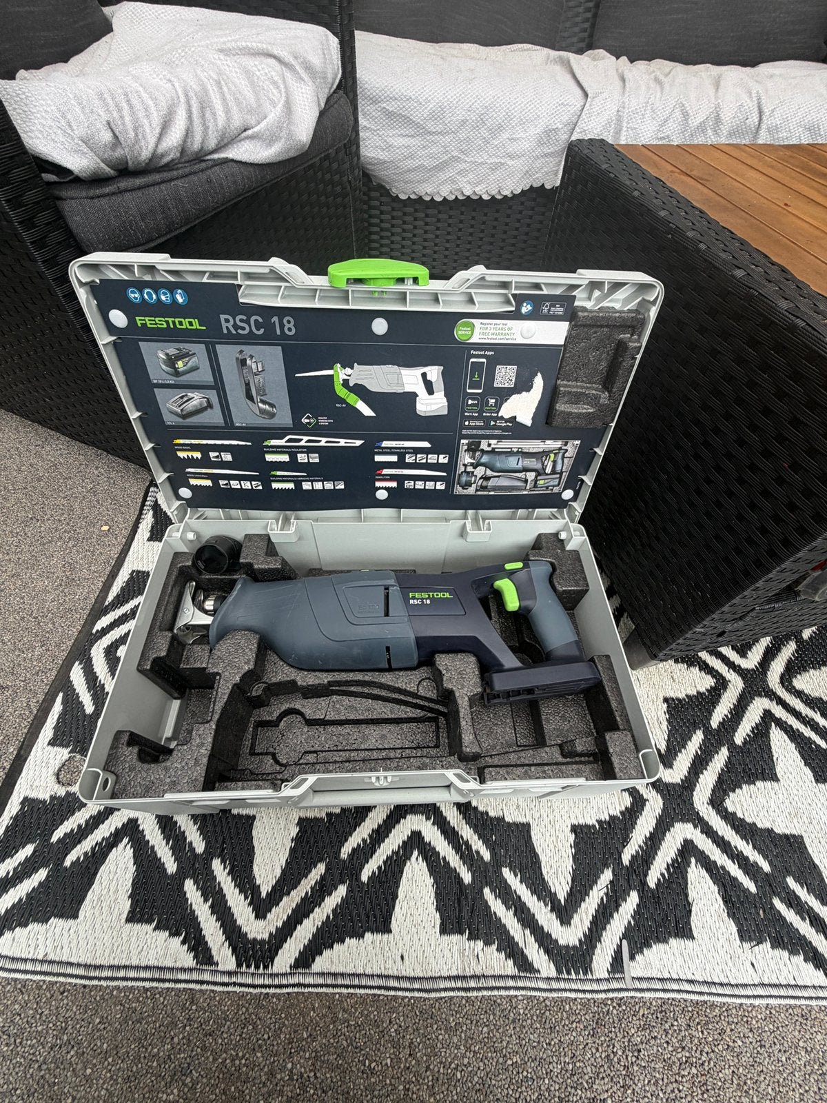 Festool RSC 18 EB-Basic 18V reciprozaag body  230mm, Doe-het-zelf en Verbouw, Gereedschap | Zaagmachines, 70 mm of meer, Ophalen of Verzenden