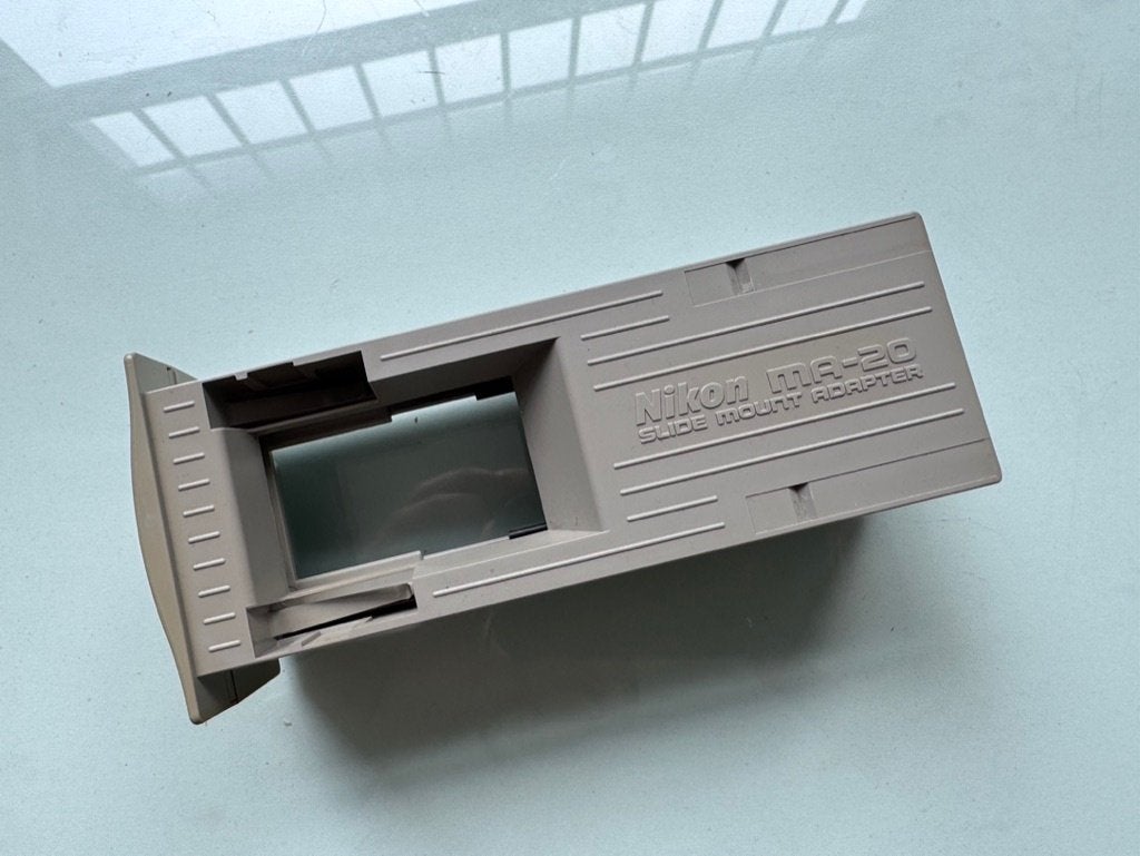 Nikon MA-20 Slide Mount Adapter voor ingelijste dia's, Diascanner, Gebruikt, MacOS, Ophalen of Verzenden