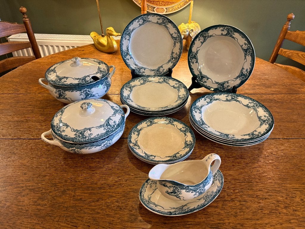 Restant Antiek Servies Newport Pottery&Co Burslem Engeland., Ophalen of Verzenden