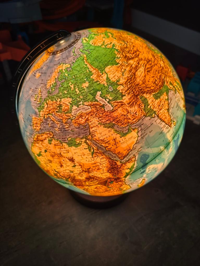 Vintage Paul Oestergaard Columbus Wereldbol Verlicht, Ophalen of Verzenden, Verlicht, Gebruikt