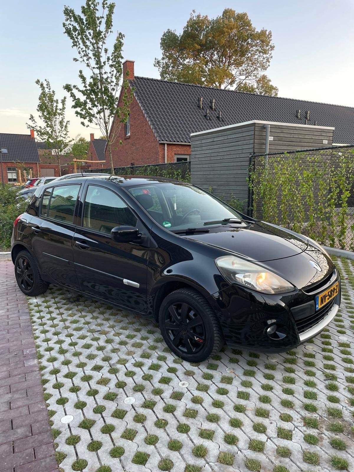 Renault Clio 1.2 16V 55KW 5-DRS E4 2012 Zwart, Auto's, Voorwielaandrijving, 74 pk, 4 cilinders, Handgeschakeld