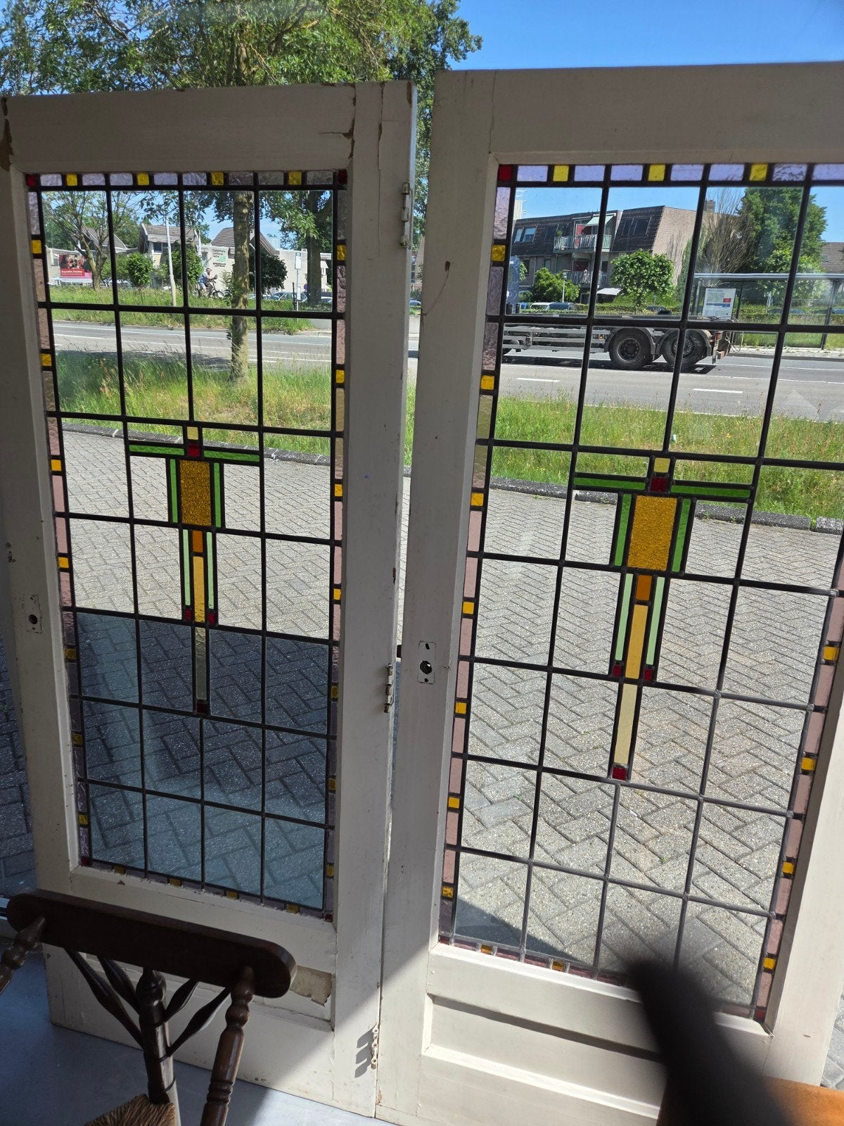 Glas in lood deuren, Ophalen, Glas in lood, 80 tot 120 cm, 160 cm of meer