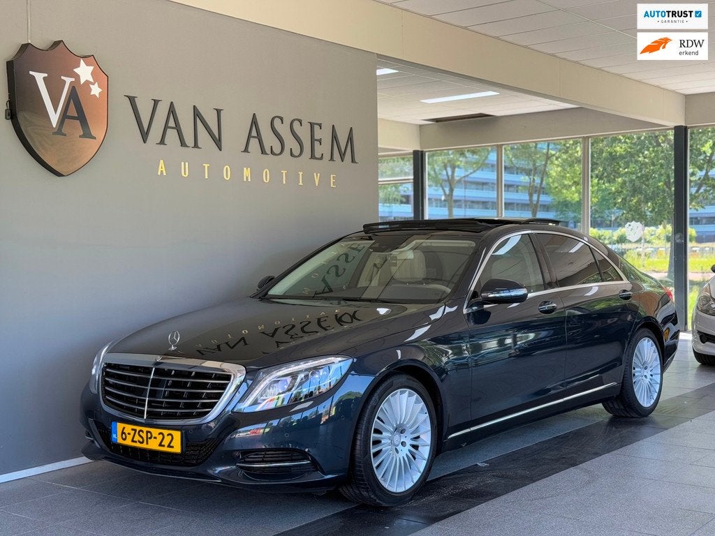Mercedes-Benz S-klasse 400 HYBRID Lang Prestige|Soft close, Auto's, Mercedes-Benz, Achterwielaandrijving, Gebruikt, Blauw, Bedrijf