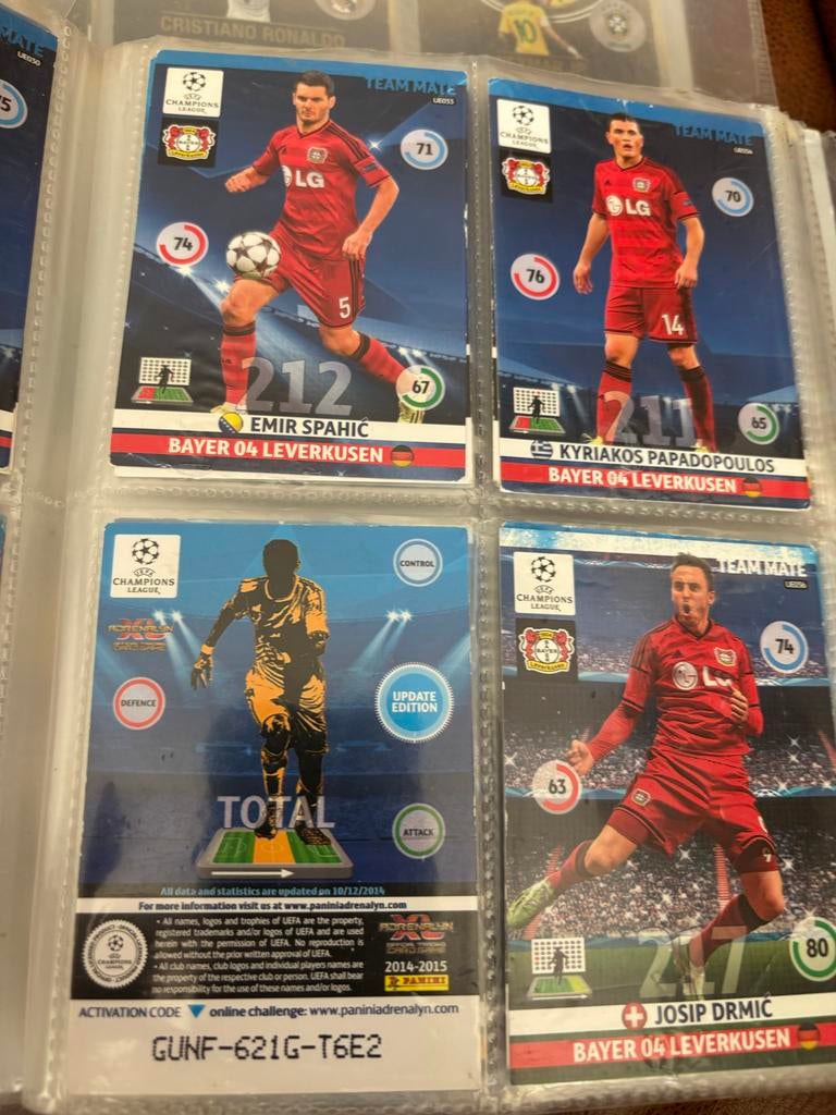 Panini Adrenalyn XL UEFA Champions League 2014-15 Album, Buitenlandse clubs, Spelerskaart, Gebruikt, On