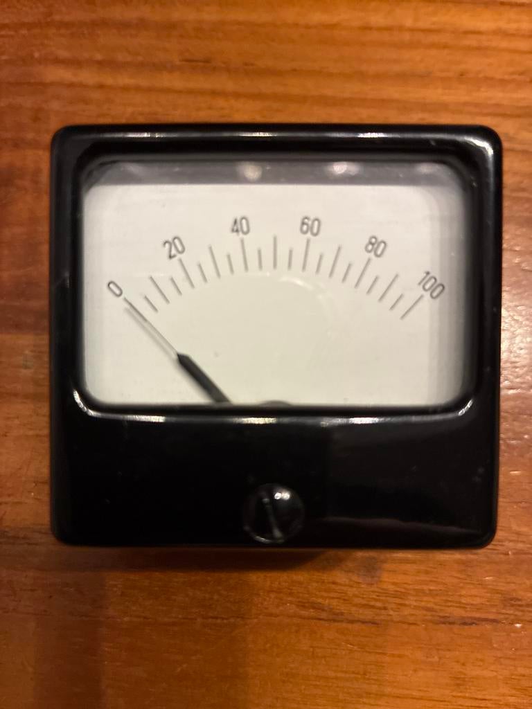 Vintage 40 µA Ampèremeter - INS 10201, Antiek en Kunst, Ophalen of Verzenden