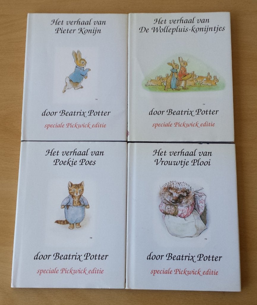 4 boekjes Pieter Konijn - Beatrix Potter - Pickwick, Ophalen of Verzenden, Gelezen, Beatrix Potter, Fictie algemeen