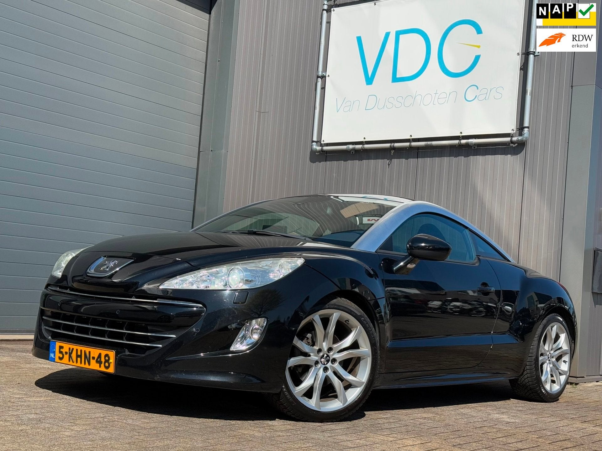 Peugeot RCZ 1.6 THP | 156 PK | Spoiler | Leder | Navigatie, Voorwielaandrijving, 15 km/l, Gebruikt, Zwart