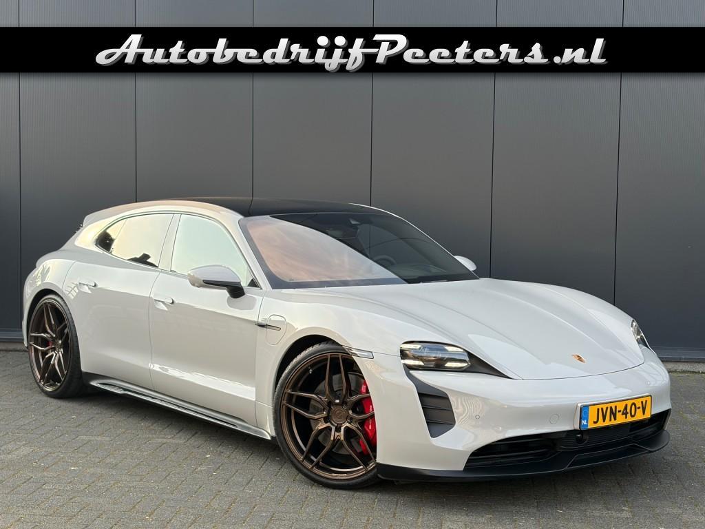 Porsche TAYCAN SPORT TURISMO GTS 93kWh Chrono Pano ACC BOSE, Automaat, Gebruikt, Overige modellen, USB