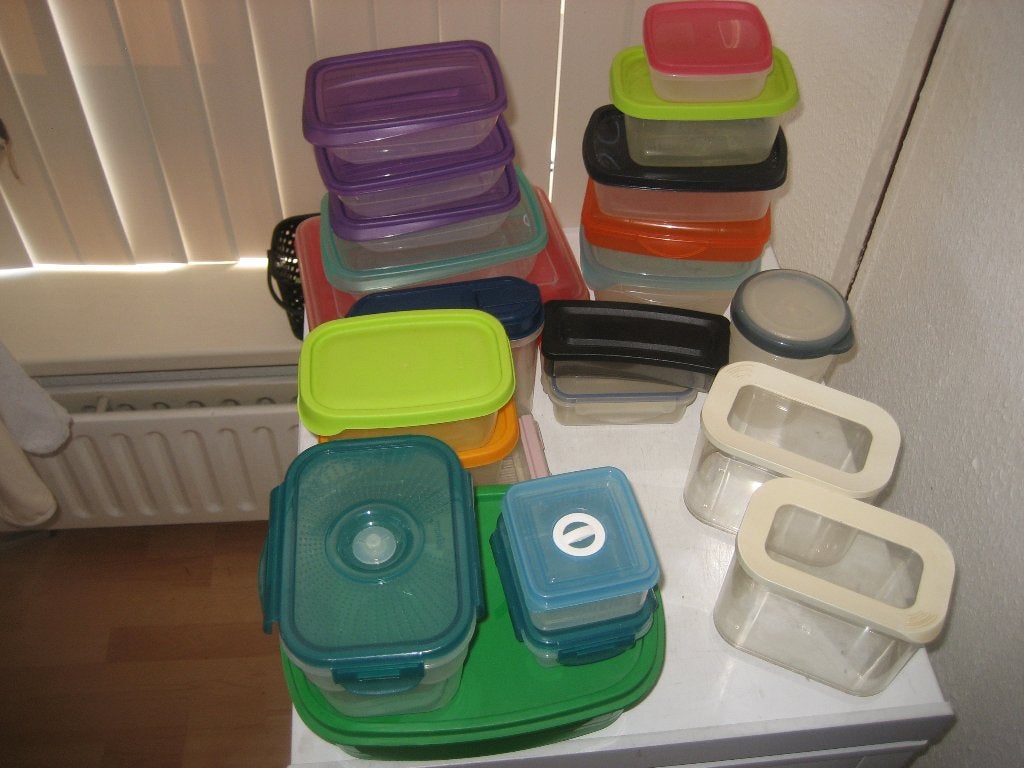 partij plastic bakjes, Voorraadpot, Ophalen, Gebruikt, Overige materialen