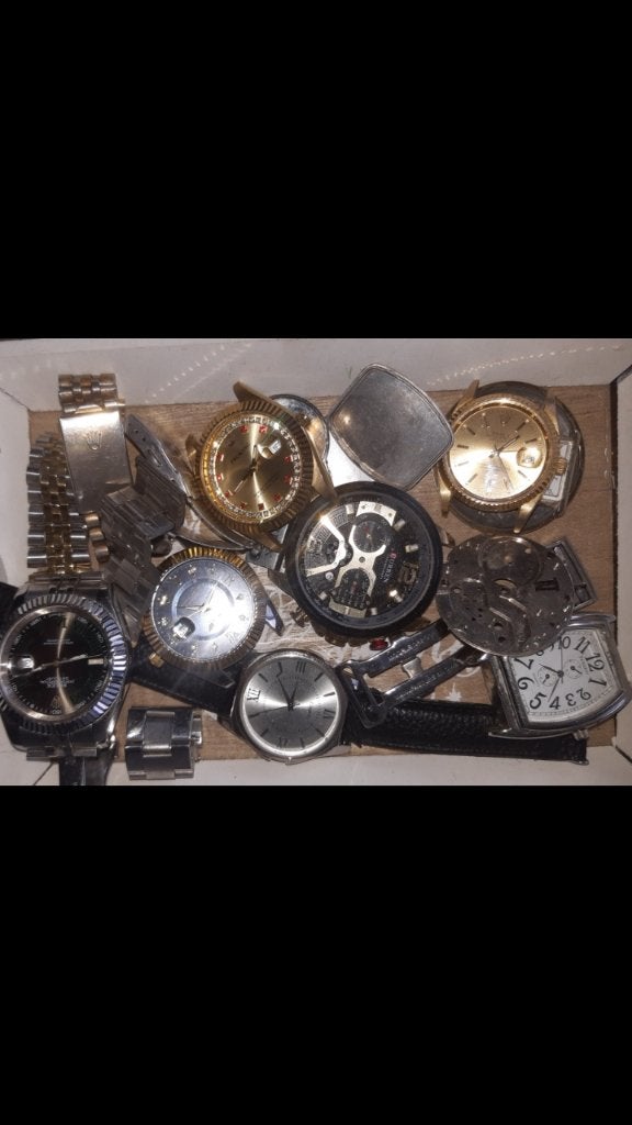 Lot horloges plus onderdelen, Ophalen of Verzenden, Overige materialen, Overige merken