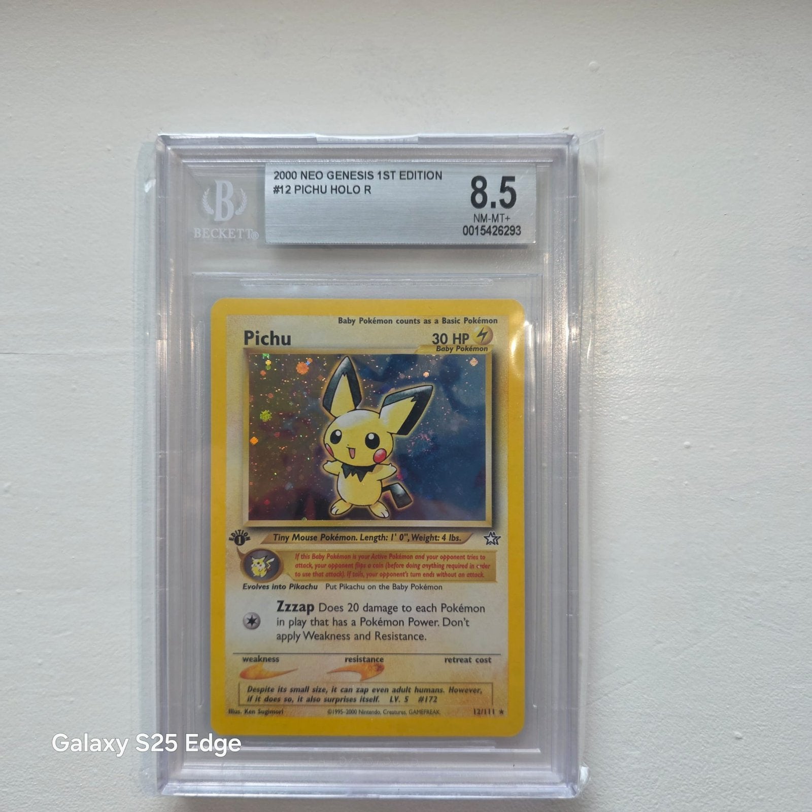 Pichu 12/111 1st edition, Ophalen of Verzenden, Nieuw