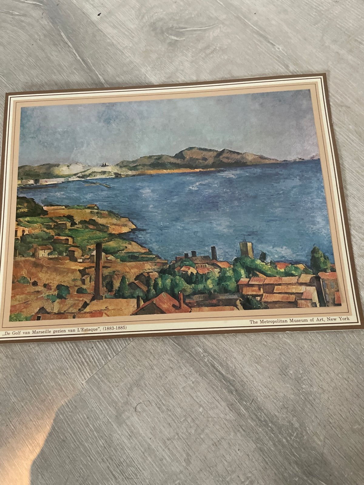 Cézanne - De Golf van Marseille gezien van L'Estaque, Antiek en Kunst, Impressionistisch, Ophalen of Verzenden, Landschap, Print