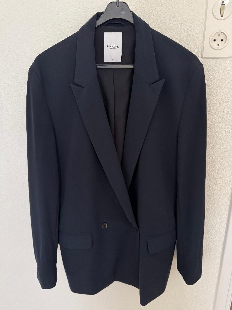 Penn & Ink New York Logan Blazer - Navy Blauw, Kleding | Dames, Jasjes, Kostuums en Pakken, Maat 38/40 (M), Nieuw, Jasje, Verzenden
