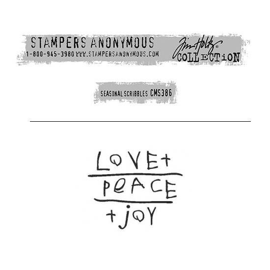 Tim Holtz Cling Stamp Seasonal Scribble #386/14, Verzenden, Nieuw, EZ-mounted stempel