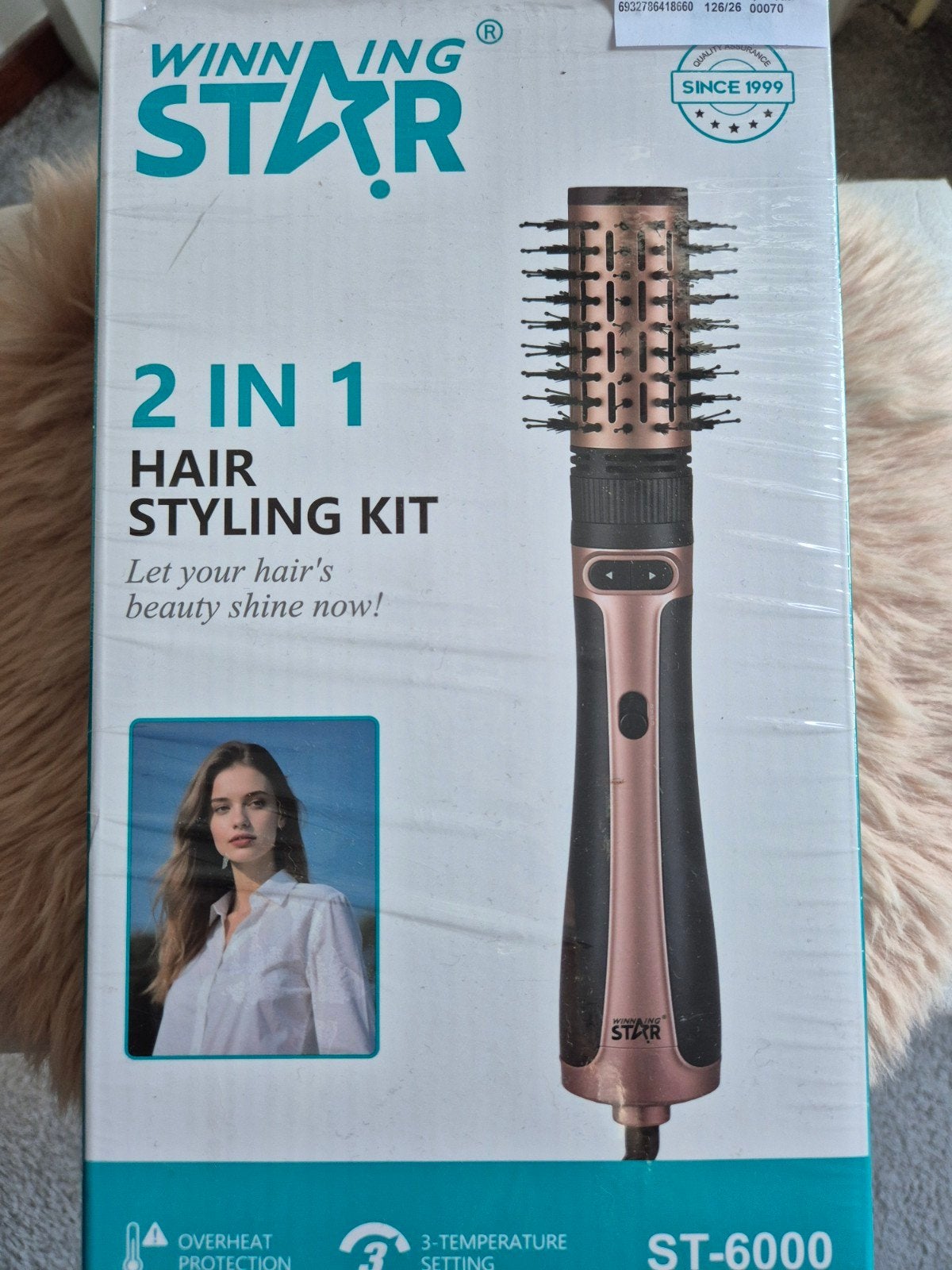 Winning Star 2-in-1 Haarstyling Kit - Föhnborstel ST-6000, Ophalen of Verzenden