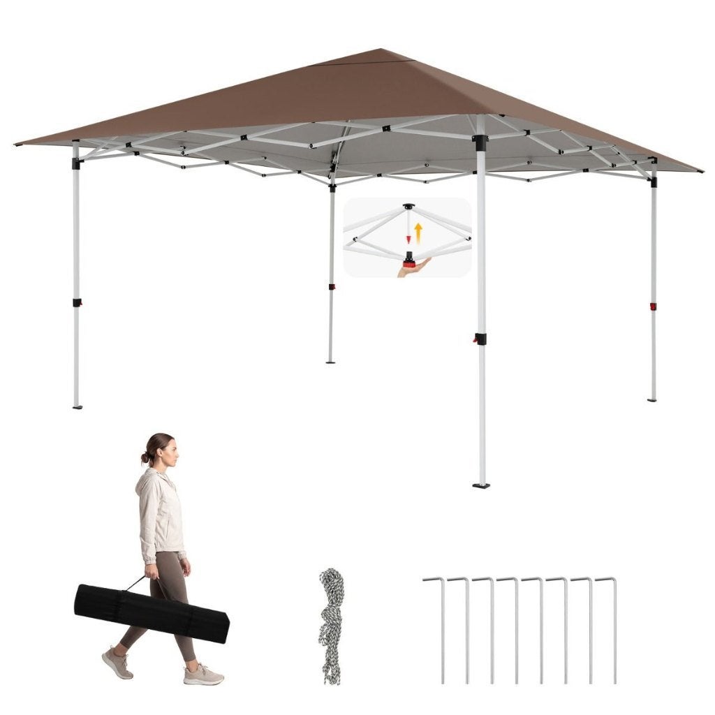 Partytent, Paviljoen, 3,5x3,5, Easy-up, Bruin, Opvouwbaar, Partytent, Minder dan 4 meter, Nieuw