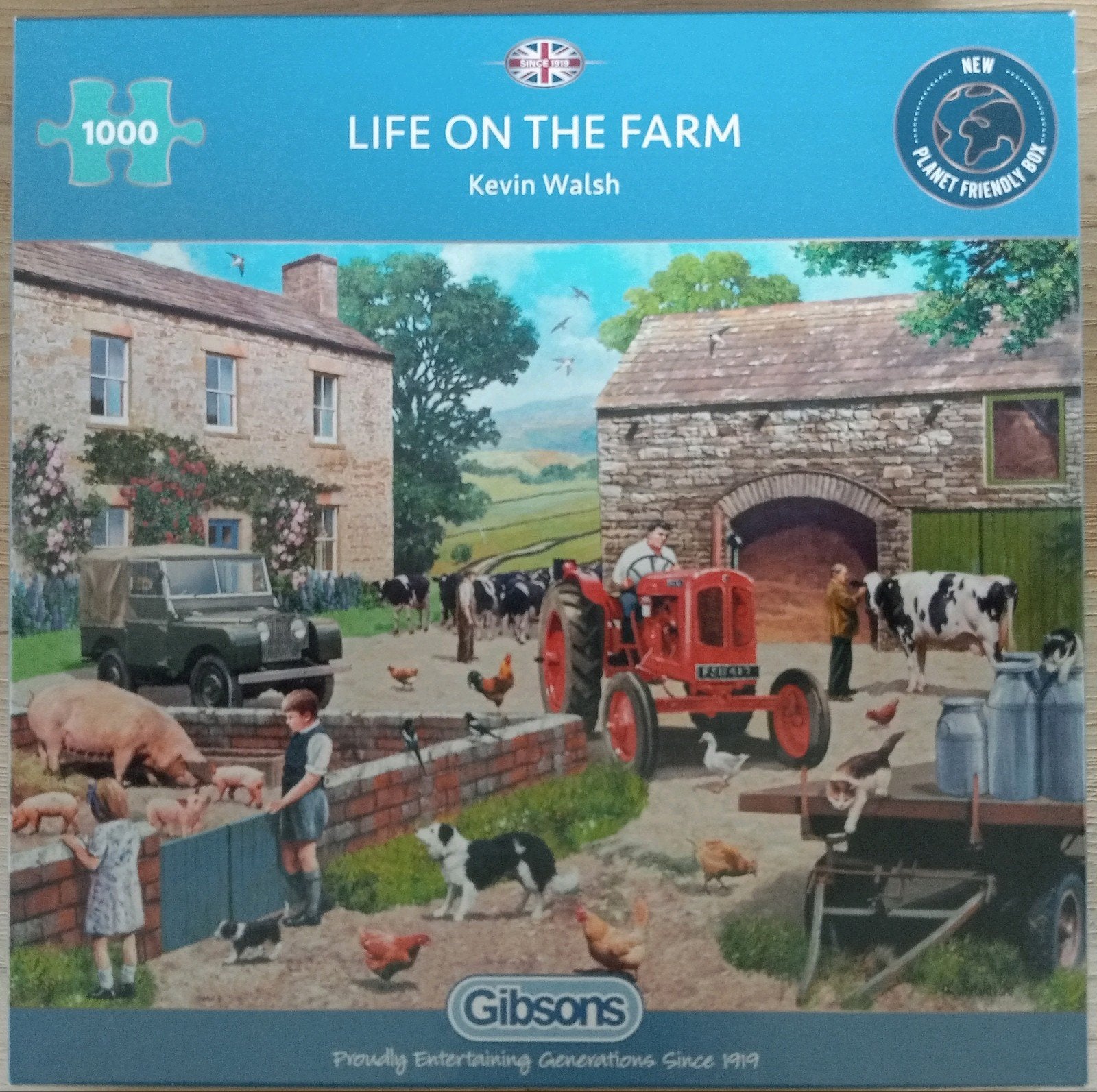Gibsons Legpuzzel 'Life on the Farm' 1000 stukjes, Ophalen of Verzenden, 500 t/m 1500 stukjes, Gebruikt, Legpuzzel