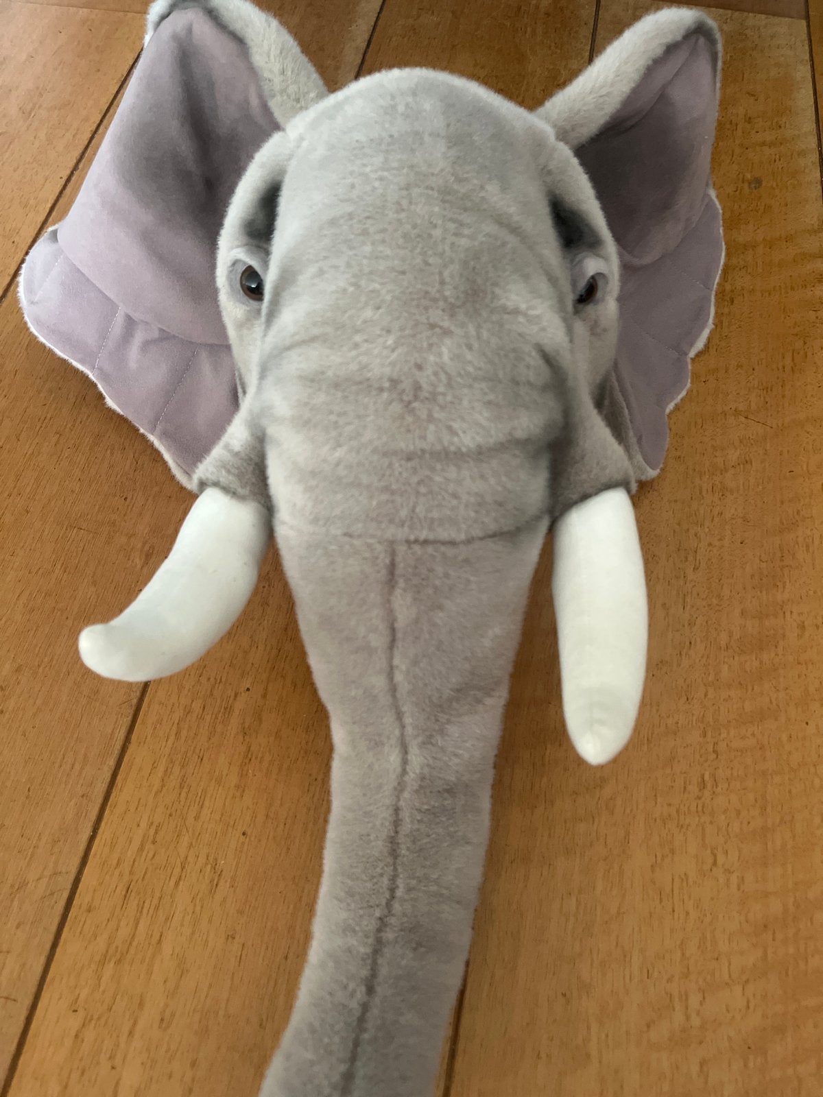 Olifant kop voor aan de muur - Decoratieve knuffel, Overige merken, Grijs, Ophalen of Verzenden, Zo goed als nieuw