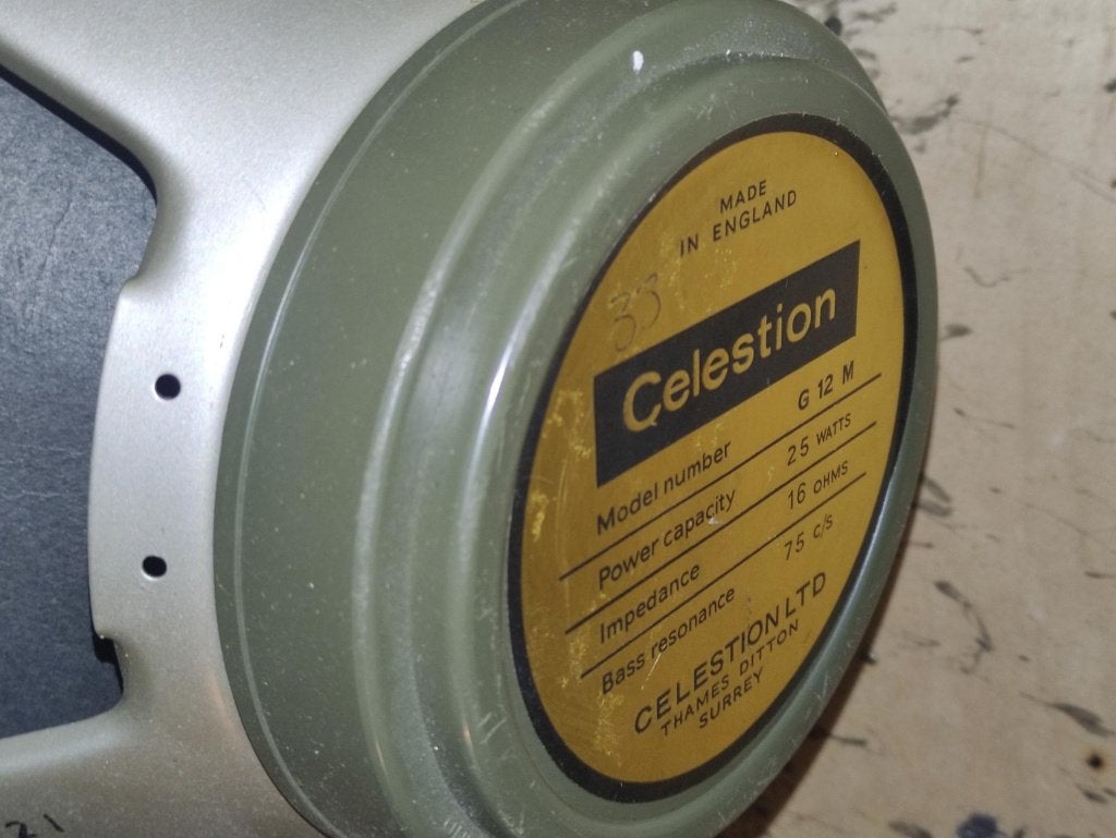 Quad Pre-Rola (pulsonic) Celestion G12M25 75hz Greenbacks, Ophalen of Verzenden, Gebruikt, Minder dan 60 watt, Overige merken