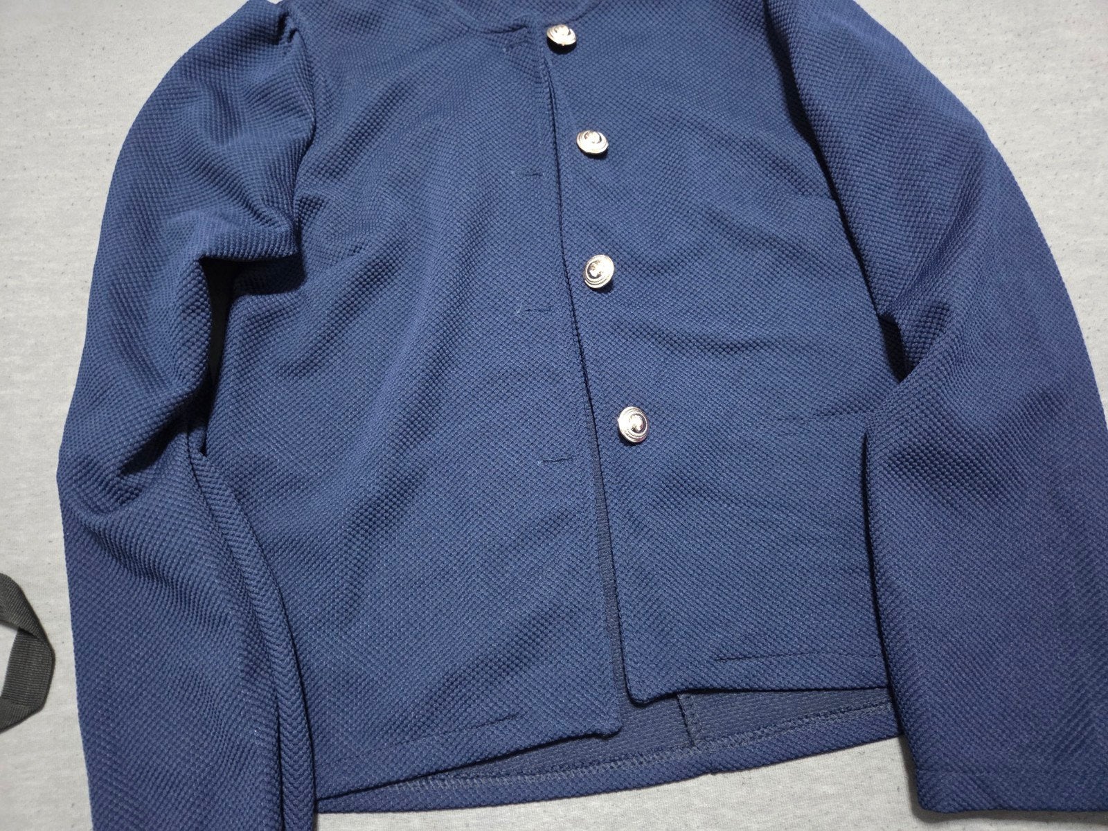 Donkerblauw jasje met gouden knopen, Maat 38/40 (M), Blauw, Ophalen of Verzenden, Jasje
