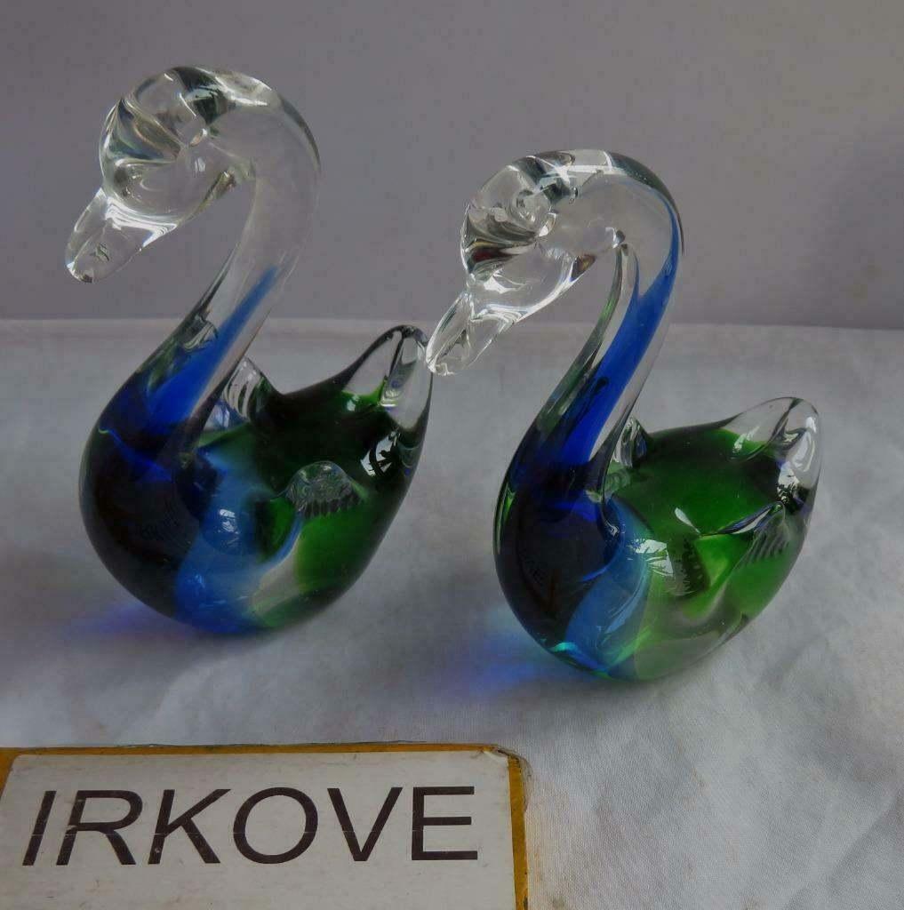 MURANO TWEE ZWAANTJES * Mooi Stel *, Verzenden