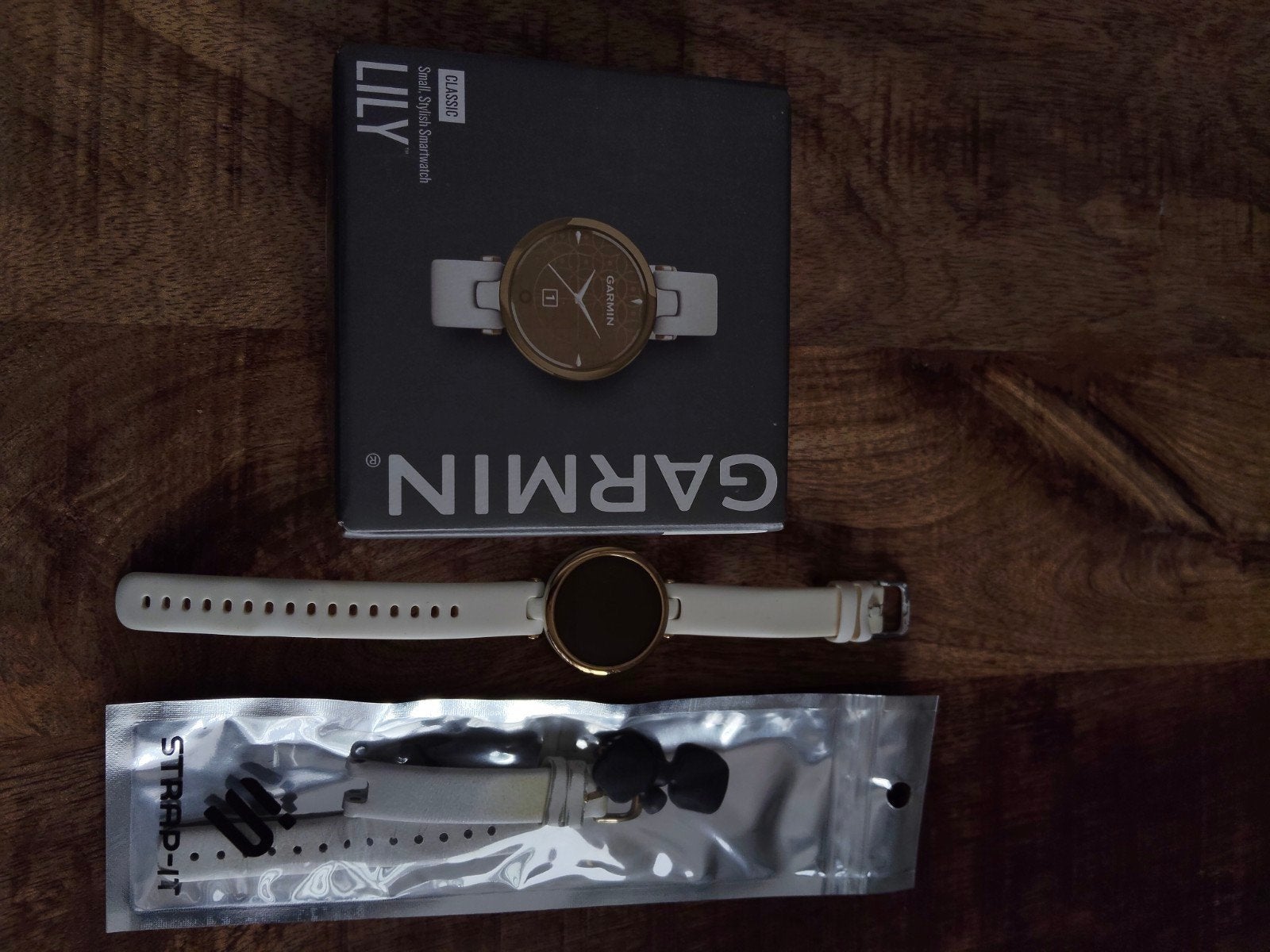 Garmin Lily Classic smartwatch zonder oplader, Gebruikt, Wit, Garmin, Ophalen of Verzenden