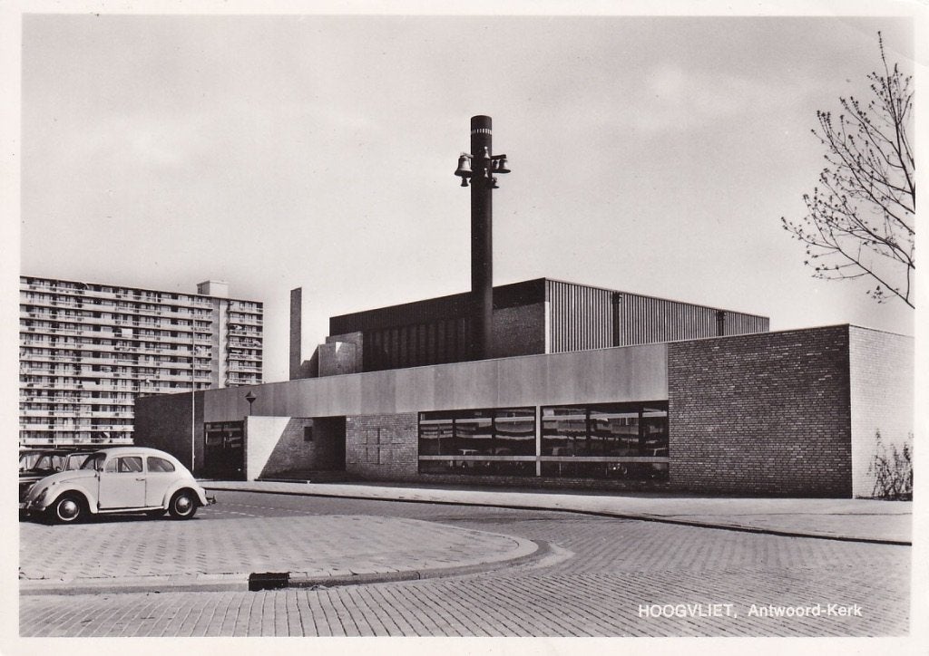 766K Rotterdam Hoogvliet Antwoord-Kerk, Ophalen of Verzenden, 1960 tot 1980, Ongelopen, Zuid-Holland