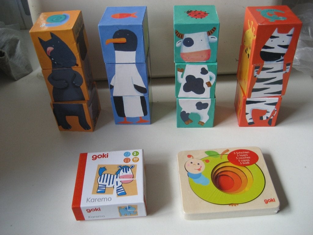 set goki puzzels hout nieuw en blokpuzzel, Kinderen en Baby's, Speelgoed | Kinderpuzzels, Ophalen of Verzenden, 10 tot 50 stukjes