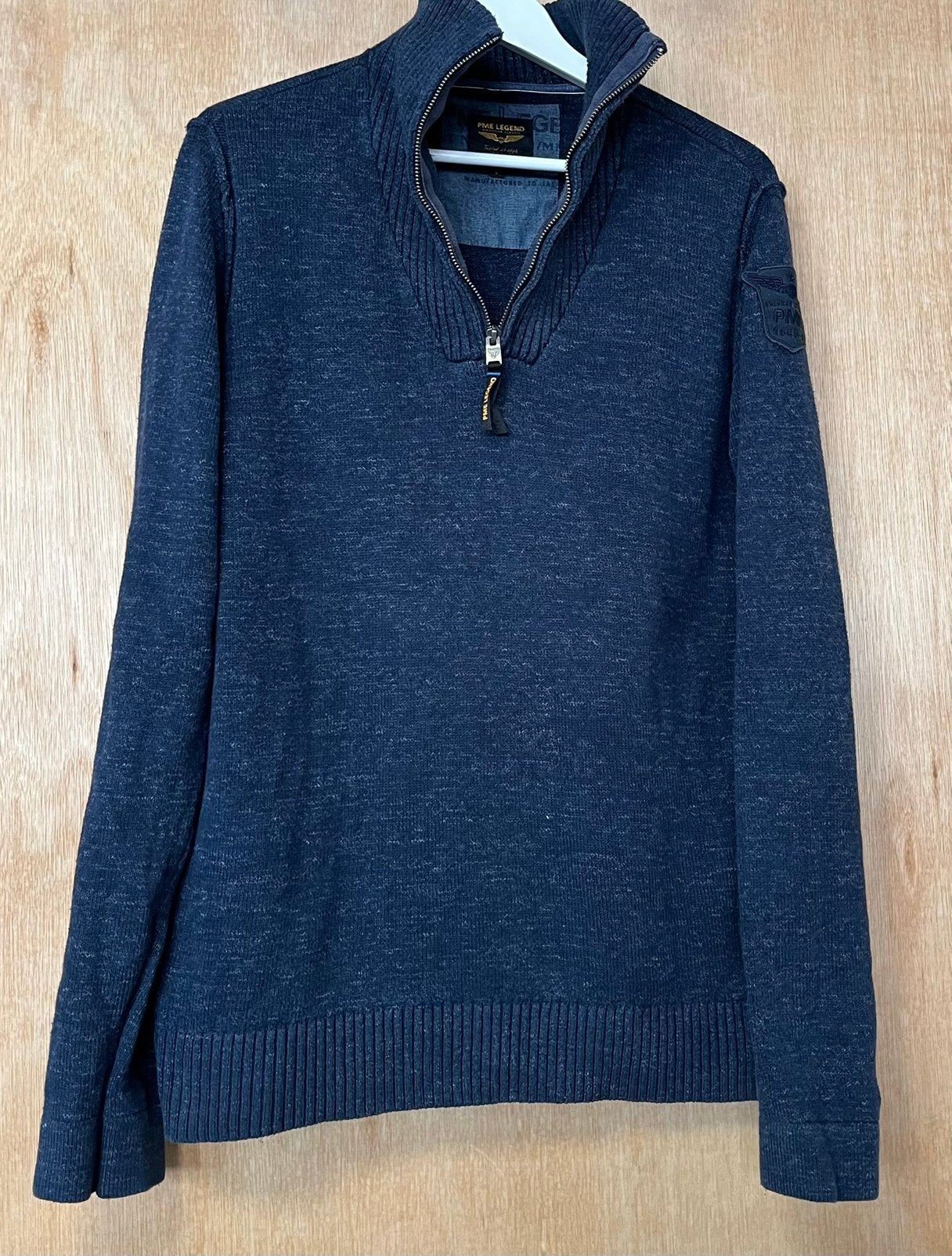 PME Legend quarter zip trui blauw - Maat L, Kleding | Heren, Truien en Vesten, Ophalen of Verzenden, Zo goed als nieuw, Maat 52/54 (L)