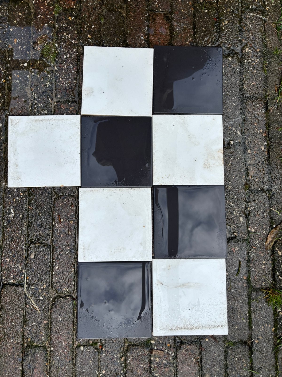 Mosa Cradle to Cradle tegels wit en zwart 15x15 cm, Ophalen, Keramiek, Nieuw, Minder dan 20 cm