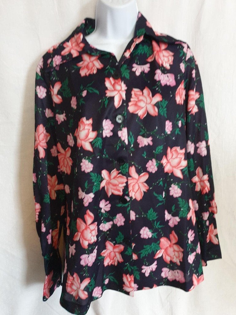 Gave jaren 70 blouse, puntkraag. Mt L, Kleding | Dames, Carnavalskleding en Feestkleding, Carnaval, ., Maat 42/44 (L), Ophalen of Verzenden