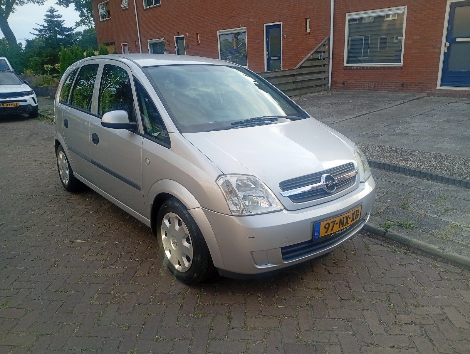 Opel Meriva 1.6 8V 2004 Grijs, Auto's, 4 cilinders, Origineel Nederlands, Handgeschakeld, Meriva