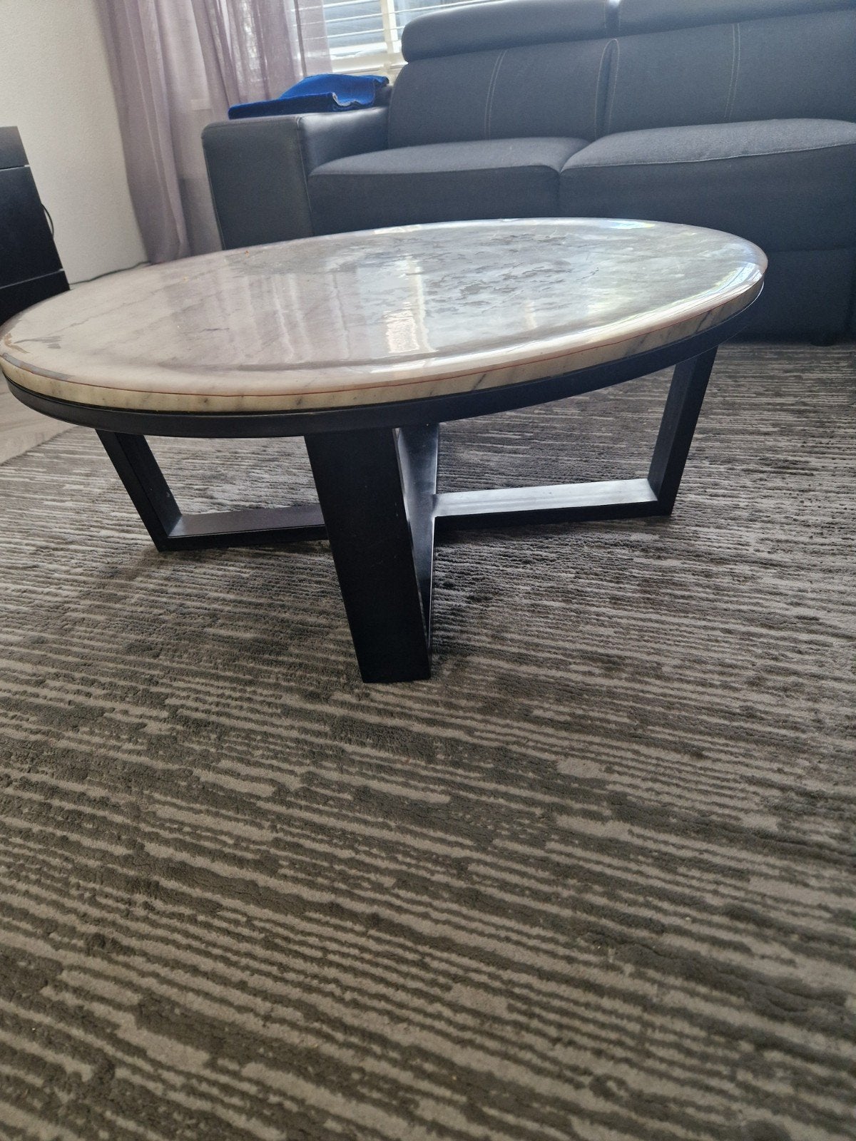 Richmond Salontafel Lexington Marmer en Staal met eettafel, Gebruikt, 50 tot 100 cm, Overige materialen, Rond
