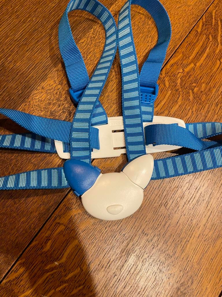 Stokke Tripp Trapp tuigje harnas blauw, Ophalen of Verzenden, Zo goed als nieuw, Meegroeistoel, Gordel(s)