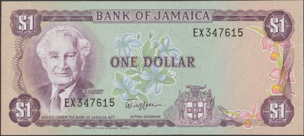 Jamaica 1 dollar ND(1982-1986) UNC p.64a (# 89), Verzenden, Midden-Amerika, Los biljet