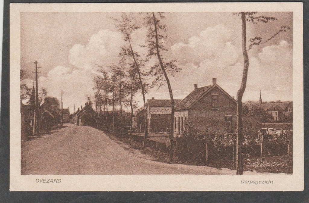 ovezand dorpsgezicht, Verzamelen, Verzenden, 1920 tot 1940, Gelopen, Zeeland