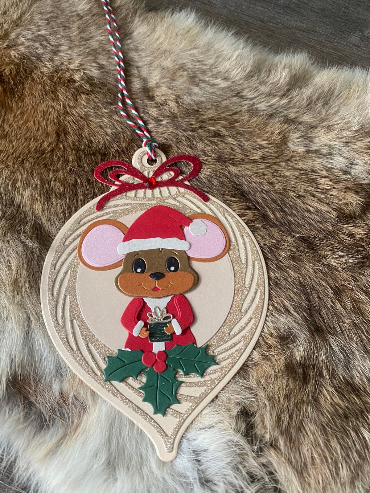 Handgemaakte kerstbal/kerstkaart nr 5, Ophalen of Verzenden, Nieuw