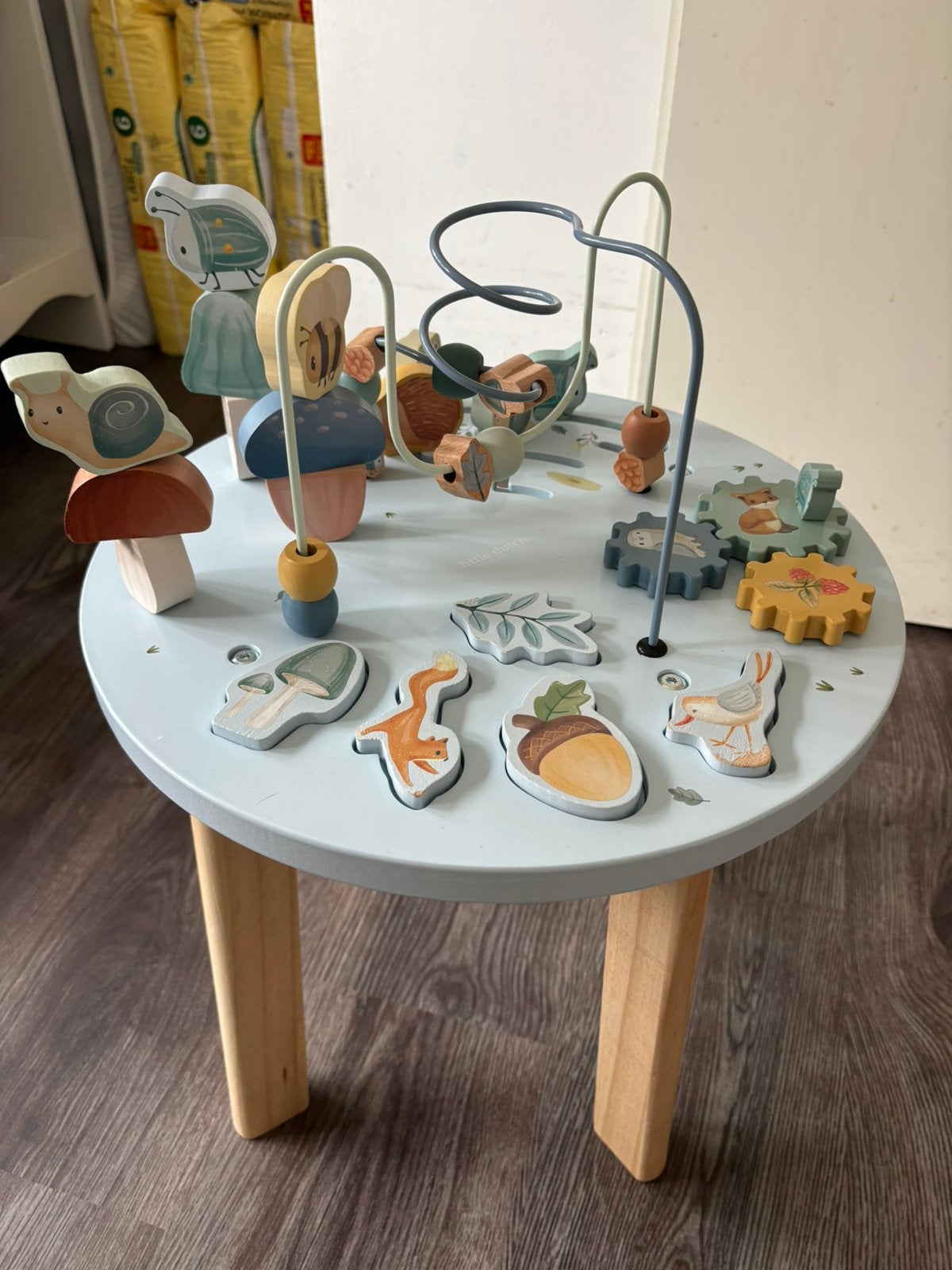 Little dutch Houten activiteiten tafel met bosdieren thema, Ophalen of Verzenden, Zo goed als nieuw, Overige typen