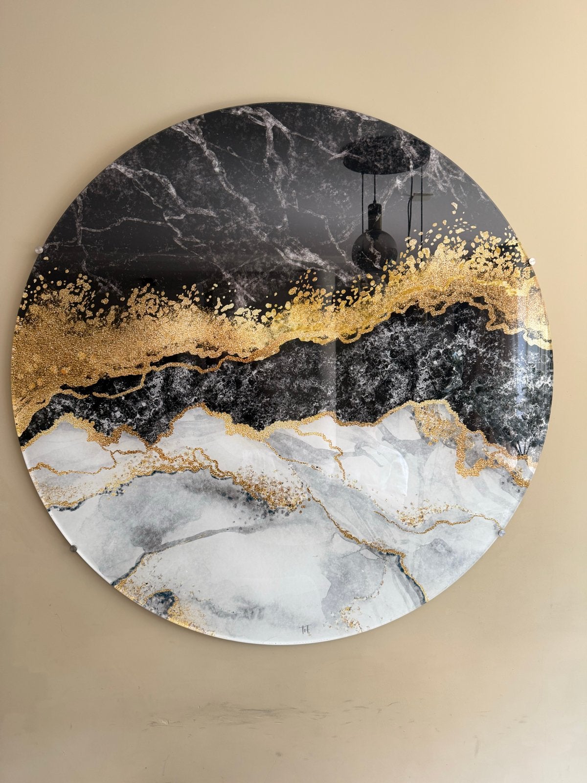 ToF Plexiglas, Creatieve textuur van marmer en bladgoud, Ophalen