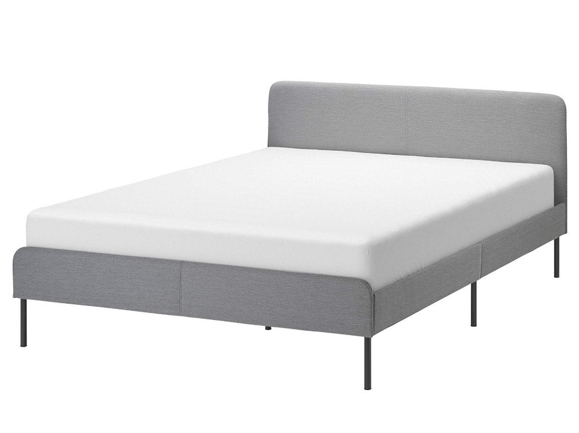 Ikea Slattum bedframe, matras en Emma topper 160x200, Ophalen, Gebruikt, Tweepersoons, Bedbodem