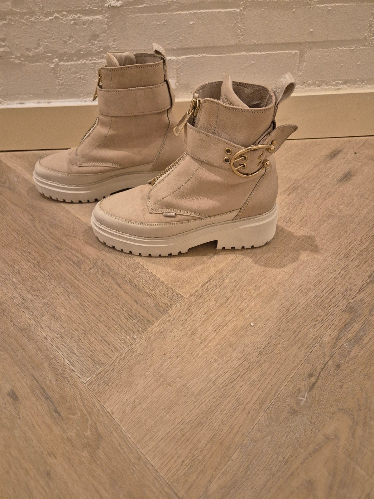 Nubikk Jhay Mid Boots Beige Maat 39, Nubikk, Beige, Lage of Enkellaarzen, Ophalen of Verzenden