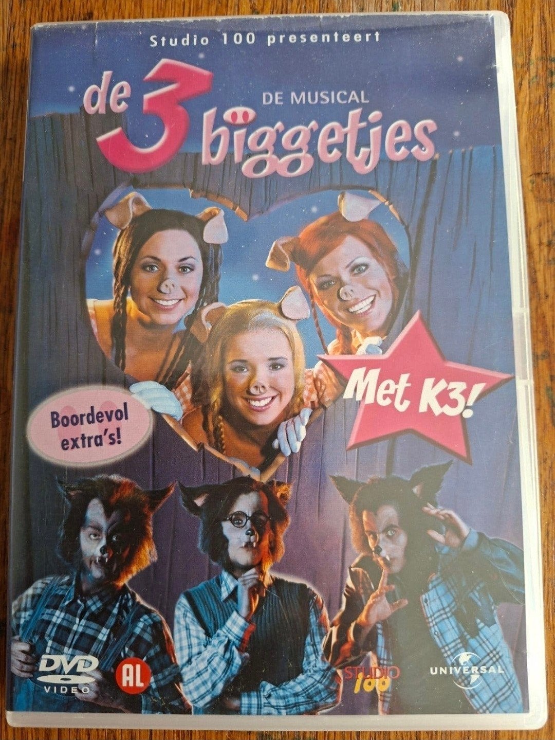 Dvd - K3 en de 3 biggetjes, Show, Alle leeftijden, Zo goed als nieuw, Ophalen of Verzenden