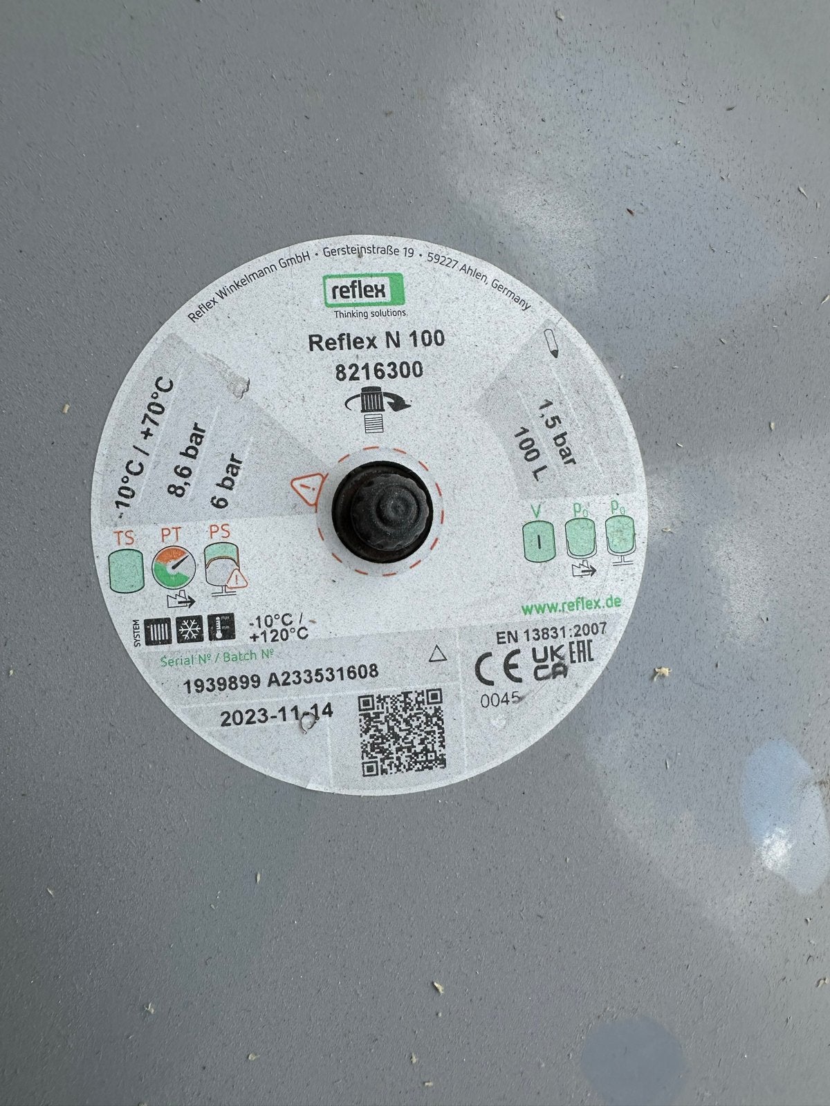 Reflex N 100 Expansievat - 100 liter NIEUW (nooit gebruikt), Ophalen, 30 tot 80 cm, Gebruikt, Overige typen