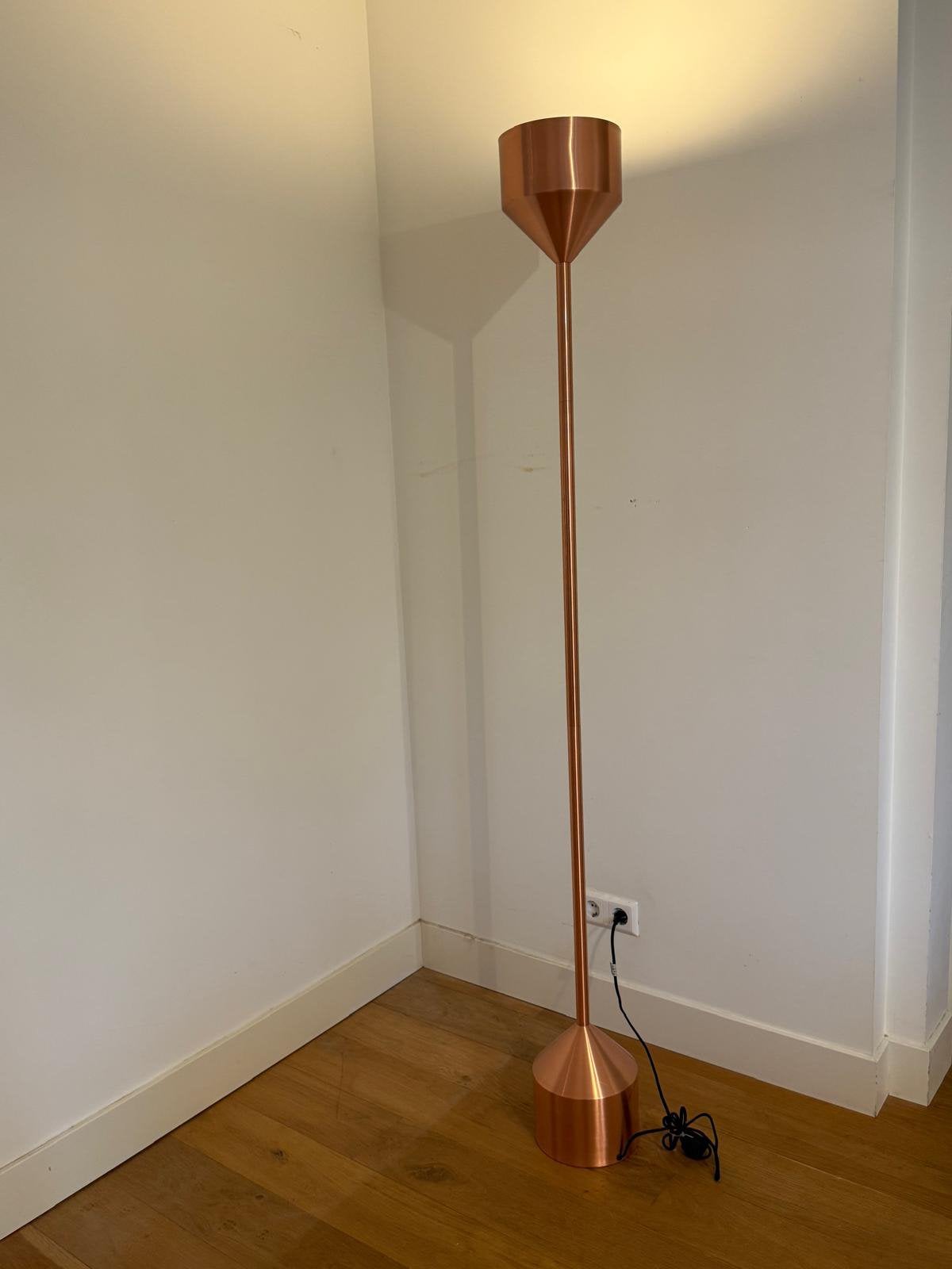 Vloerlamp Zuiver Torch Koper, Ophalen, E27 (groot), Zo goed als nieuw, 150 tot 200 cm