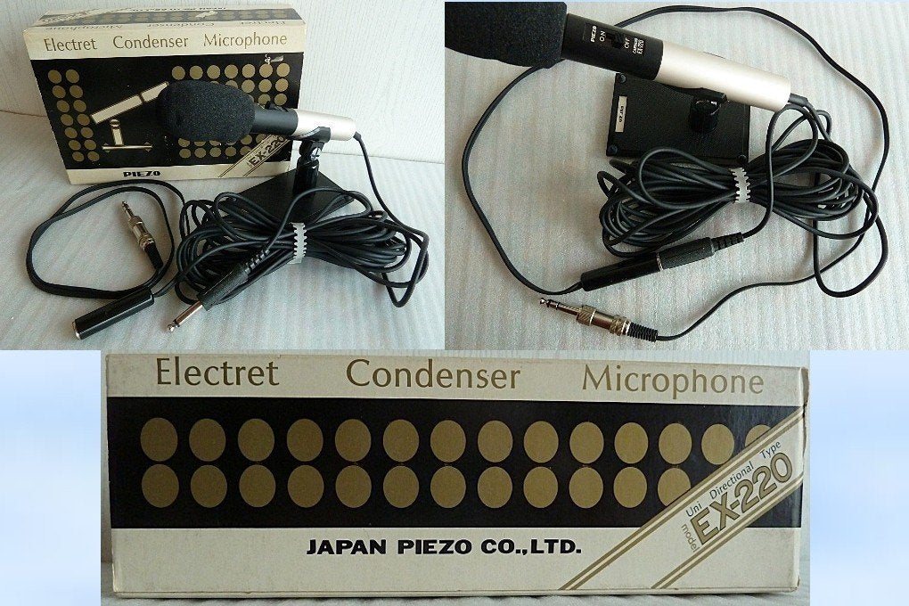Mikrofoon Piezo Carfioid Ex-220 Electret Condenser, Ophalen of Verzenden, Zo goed als nieuw, Studiomicrofoon