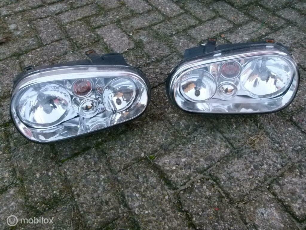 Koplamp set links rechts Volkswagen Golf IV / 4 cabrio, Gebruikt, Volkswagen, Ophalen of Verzenden
