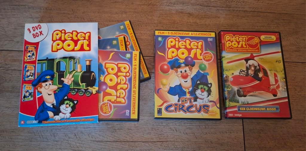 5x DVD Pieter Post, Europees, Tekenfilm, Alle leeftijden, Ophalen of Verzenden