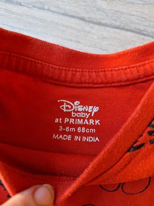 Rood Mickey mouse shirt maat 68 h3, Jongetje of Meisje, Onbekend, Ophalen of Verzenden, Zo goed als nieuw