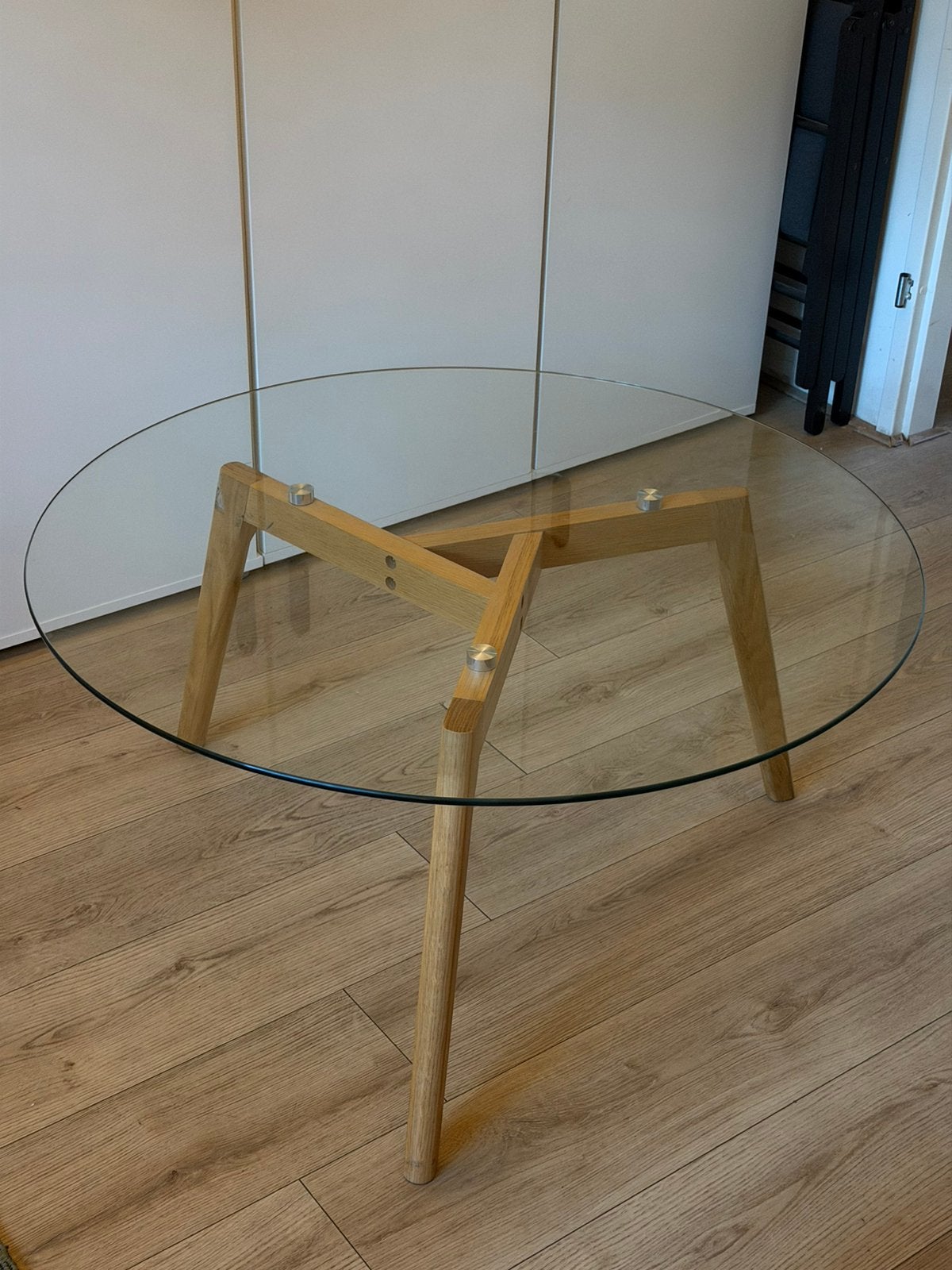 Salontafel Kirb - Kave Home - Ø90 x 45 cm, Huis en Inrichting, Tafels | Salontafels, Ophalen, Gebruikt, 50 tot 100 cm, Rond
