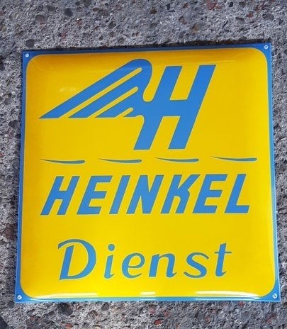 Heinkel dienst zwaar emaillen reclame bord en veel andere, Reclamebord, Ophalen of Verzenden, Zo goed als nieuw, Info@americansaleshop.nl